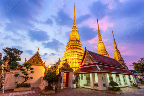 Wat Pho Temple or Wat Phra Chetuphon in Bangkok  Thailand