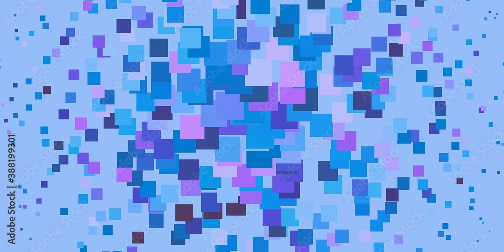 Fototapeta premium Light Pink, Blue vector backdrop with rectangles.