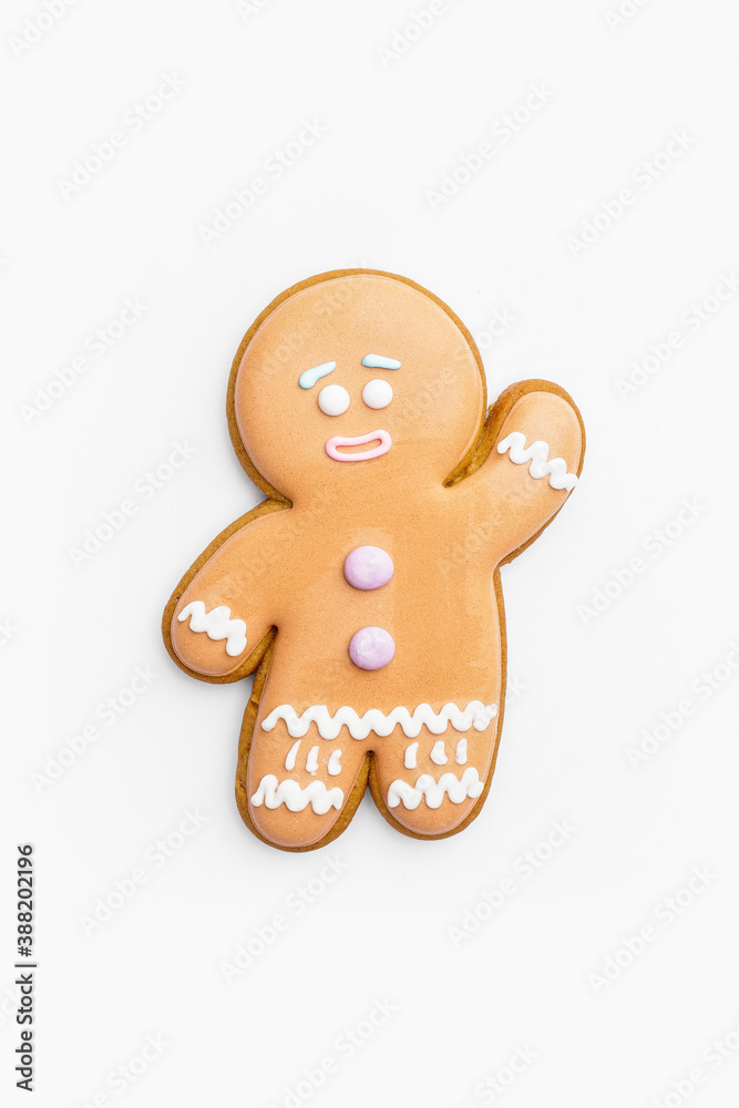 Tasty gingerbread cookie on white background Tasty gingerbread cookie on white background