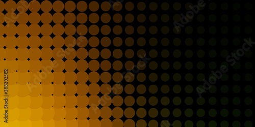 Dark Green, Yellow vector background with circles.