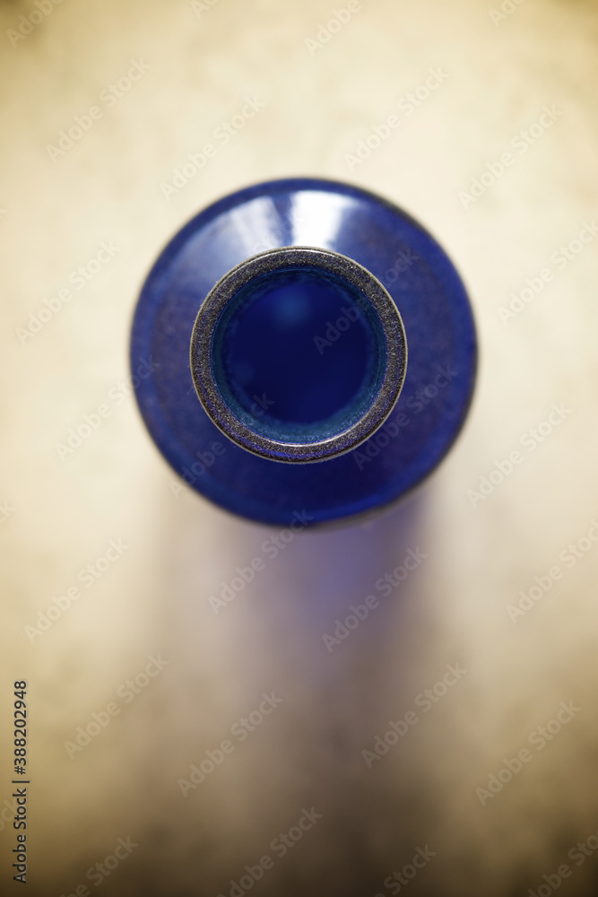 Blue glass bottle Blue glass bottle