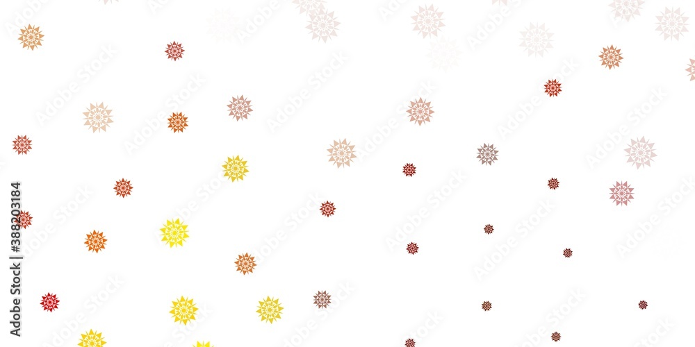 Light yellow vector background with christmas snowflakes. Light yellow vector background with christmas snowflakes.