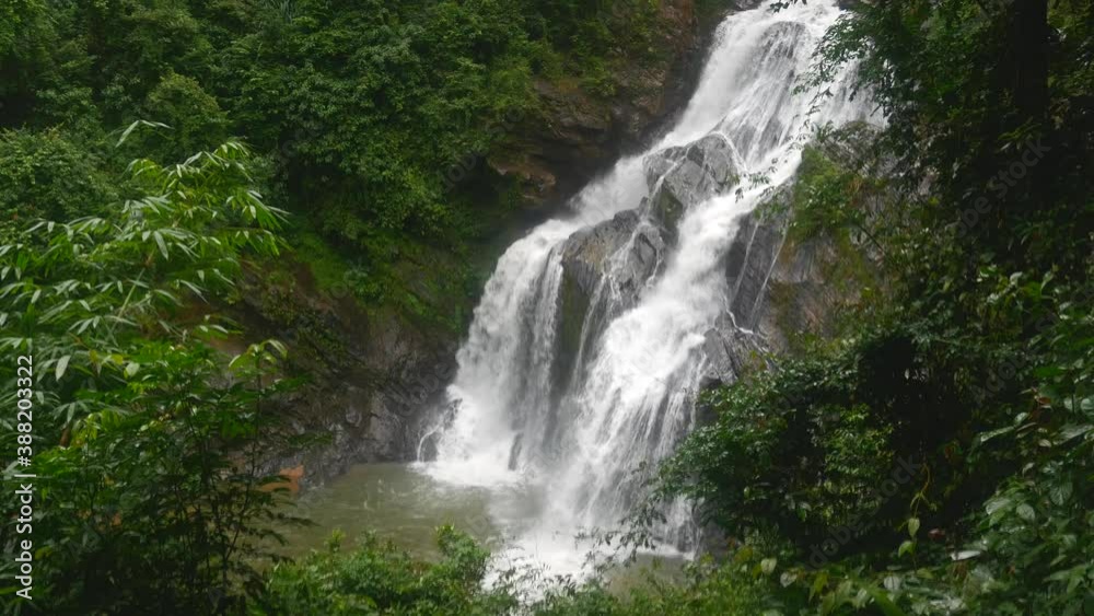 Beautiful waterfall in the green forest ,Kungching Waterfall of Nakhon Si Thammarat, Thailand Beautiful waterfall in the green forest ,Kungching Waterfall of Nakhon Si Thammarat, Thailand