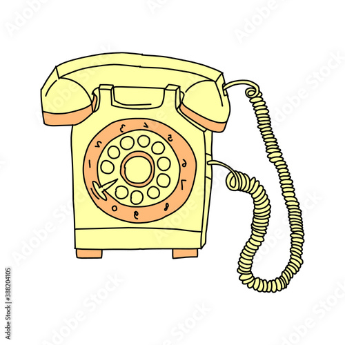 Vintage telephone retro rotary plate Antique phone Old