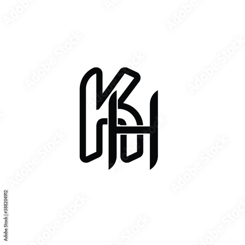 Modern Letter KH Monogram logo