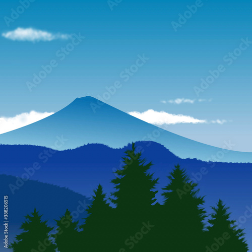 峠の富士山