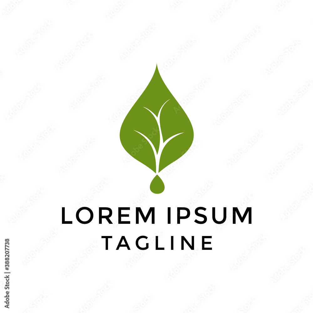 Leaf Liquid Logo Design Template Leaf Liquid Logo Design Template