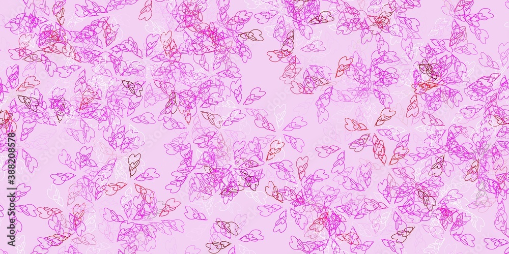 Light purple, pink vector abstract texture with leaves. Light purple, pink vector abstract texture with leaves.