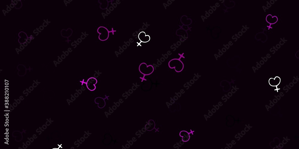 Light Purple vector background with woman symbols. Light Purple vector background with woman symbols.