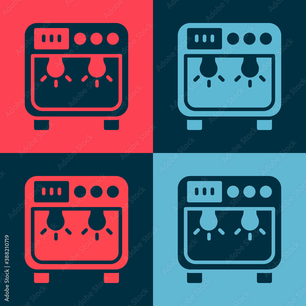 Pop art Biosafety box icon isolated on color background. Vector. Pop art Biosafety box icon isolated on color background. Vector.