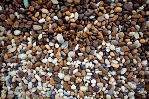 Small textured pebbles stone, pebble stone on ground walkways