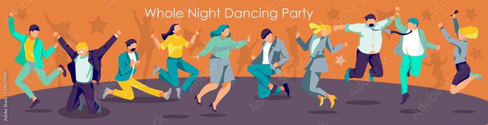 Live singing party. People singing song together with microphones. karaoke party, contest, competition, festival, live performance flat vector illustration Live singing party. People singing song together with microphones. karaoke party, contest, competition, festival, live performance flat vector illustration