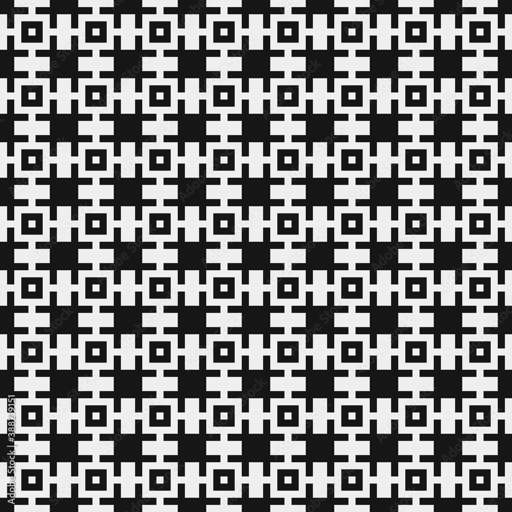 Fototapeta premium Abstract Cross Pattern Dots Logo generative computational art illustration