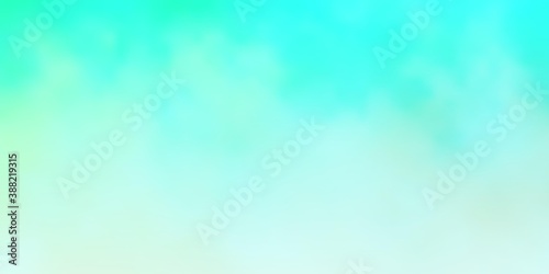 Light Green vector layout with cloudscape.