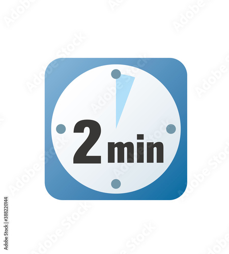 Simple 2 minutes timer clock icon