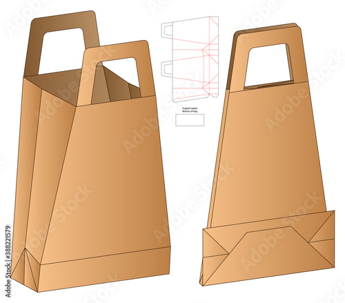 Box packaging die cut template design. 3d mock-up