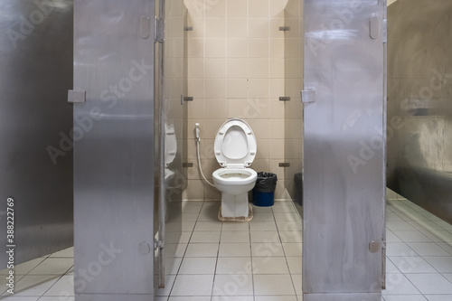 public toilet stainless steel door