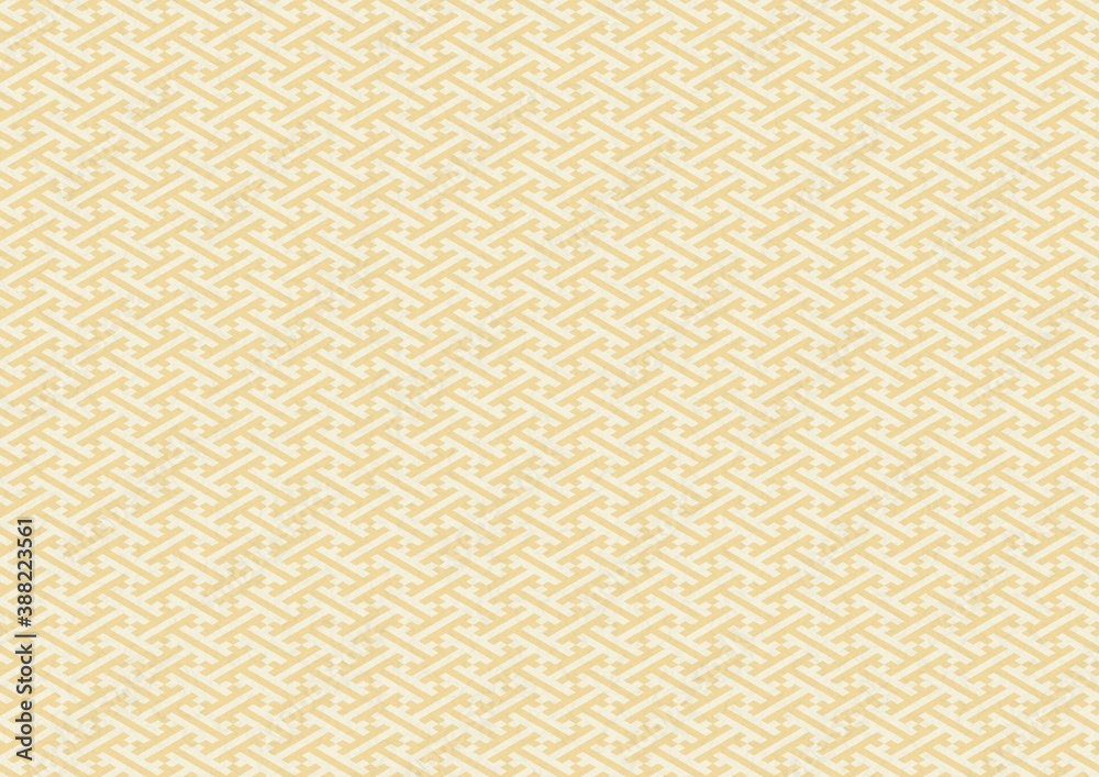 和紙テクスチャの薄い金色の紗綾形和柄パターン背景 Stock Illustration Adobe Stock