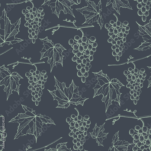 Seamless Pattern With Grape