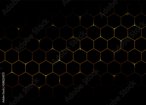 Honeycomb shiny background. Vector stock illustration for poster or banner