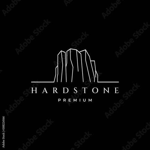 Hard stone logo design illustration vector template