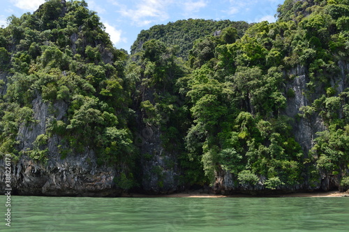 Sailing among the stunning islands and beaches in Thailand's beautiful turquoise Andaman Sea