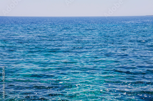 Turquoise transparent Mediterranean sea near Cyprus island