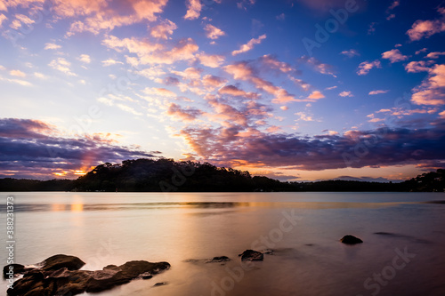 Beautiful Sunset along Georges River in New South Wales photo