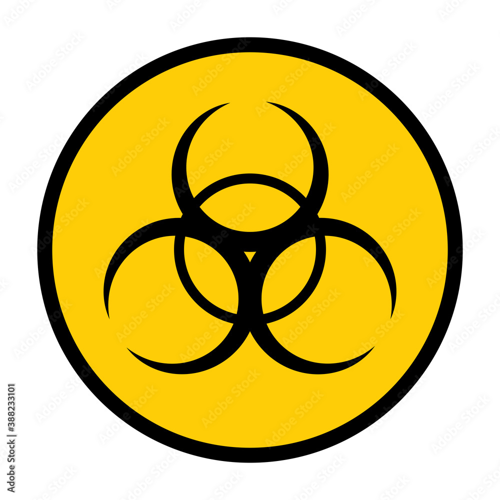 Biohazard icon. Danger and Biohazard caution sign. Stay away from the  danger zone. Vector quarantine cautions icon. No entry. Disease prevention,  control and management. Editable stroke. Vector Stock Vector | Adobe Stock