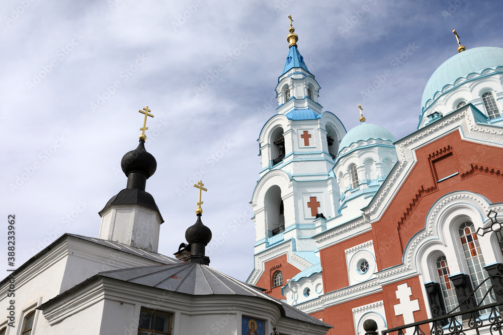 View of orthodox church in Valaam monastery