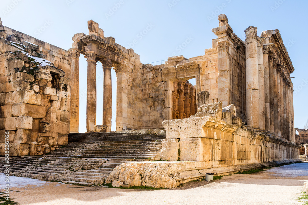 Temple of Bacchus, Heliopolis Roman ruins, Baalbek, Lebanon
