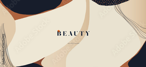 Abstract contemporary organic shapes background. Minimalist aesthetic.