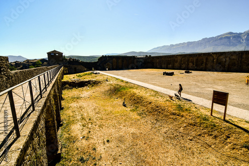 road to nowhere, photo as a background , in ainsa sobrarbe , huesca aragon province photo