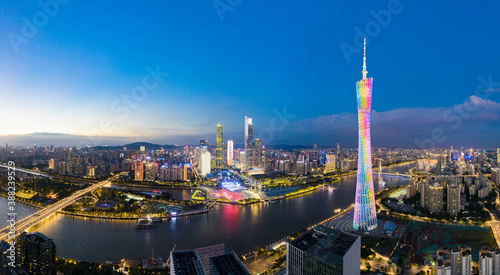 Night view of Guangzhou City, Guangdong Province, China © Weiming