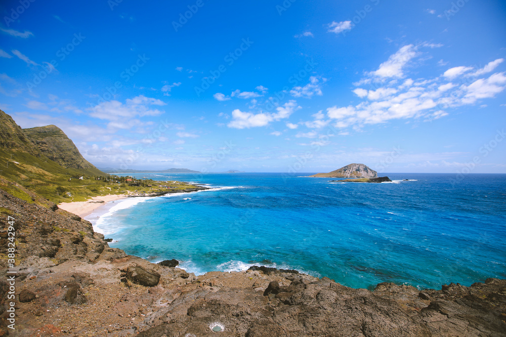 East Honolulu coast, Makapuu lookout, Oahu, Hawaii	