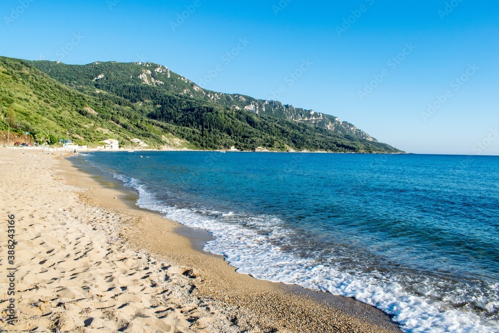 Agios Georgios beach on Corfu island, Greece