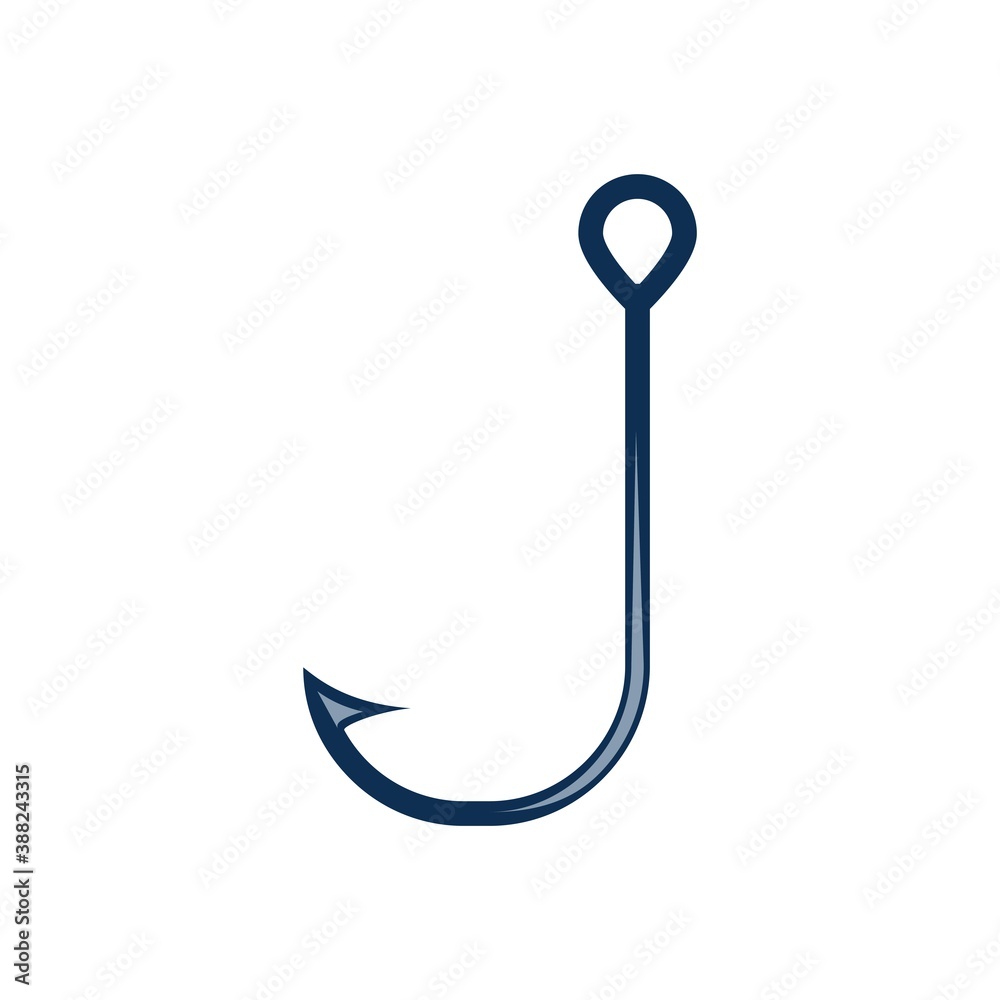 Fishhook Flat Icon Vector Logo Template Illustration Fishhook Flat Icon Vector Logo Template Illustration