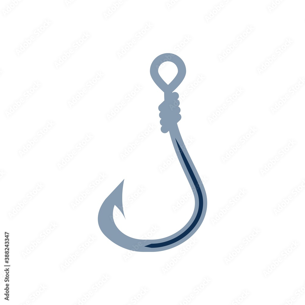 Fishhook Flat Icon Vector Logo Template Illustration Fishhook Flat Icon Vector Logo Template Illustration