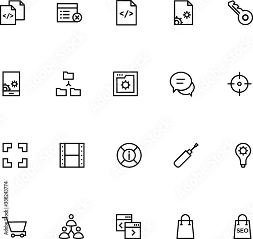 
Productivity and Development Vector Icons 
