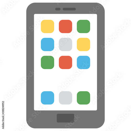 
Icon representing menu for mobile app, menu displayed for mobile or tablet device 

