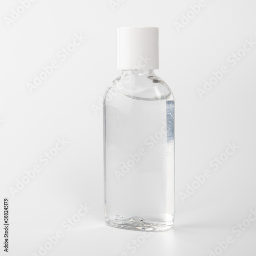 Hand sanitizer on a white background. Hygiene, health and care concept