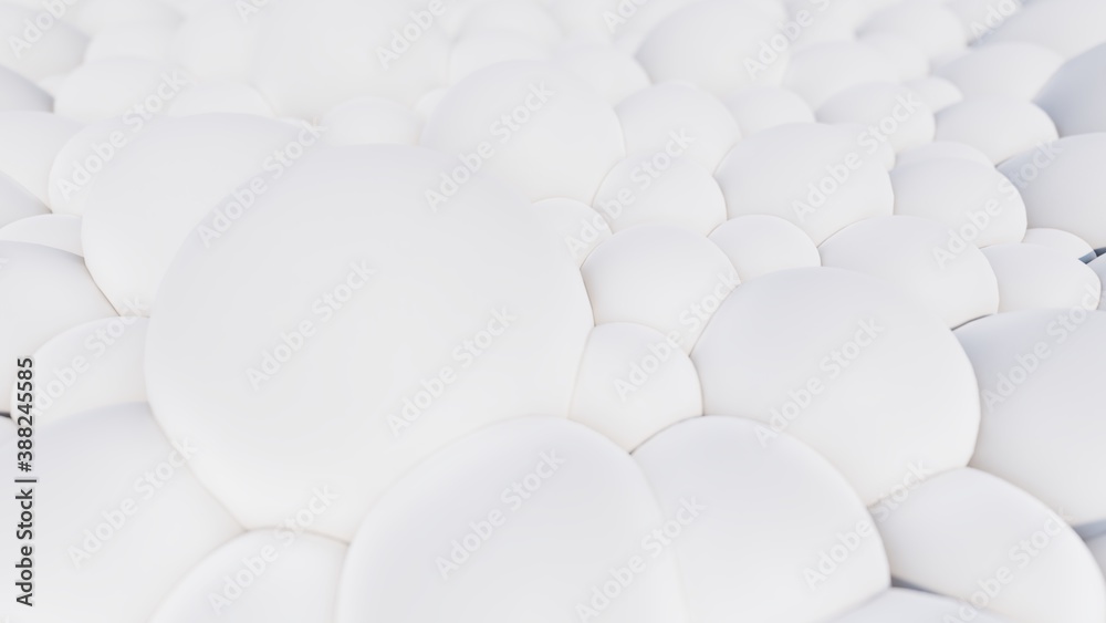 Abstract background of white balls 3d illustration Abstract background of white balls 3d illustration