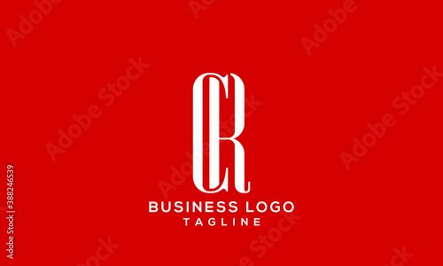 letter CR logo design vector  template.