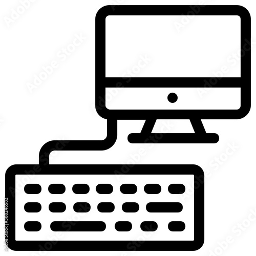 
A monitor screen and a cpu
