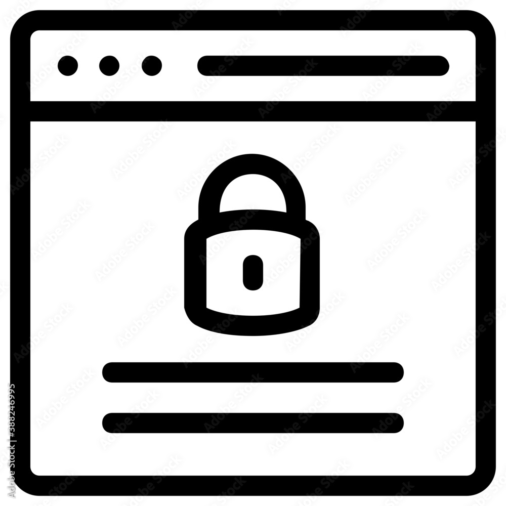 Web window showing a padlock, concept of website security
Web window showing a padlock, concept of website security