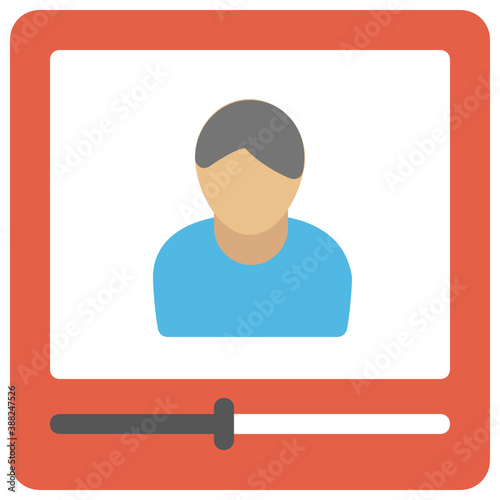 
An icon showing video player where a video has played to a quarter. 
