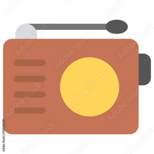 
Audio broadcasting device vintage radio set

