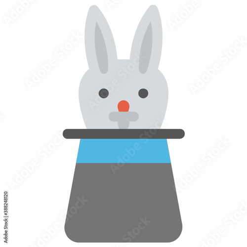 
Rabbit from a hat symbolises magician tricks 
