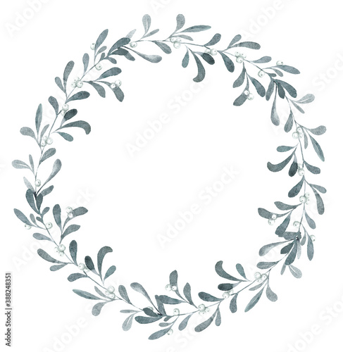 New Year s round wreath of Christmas tree branches