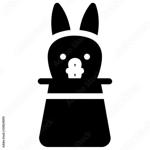 
Rabbit from a hat symbolises magician tricks 
